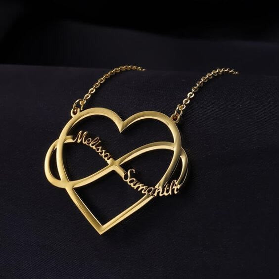 Personalized Infinity Heart Name Necklace