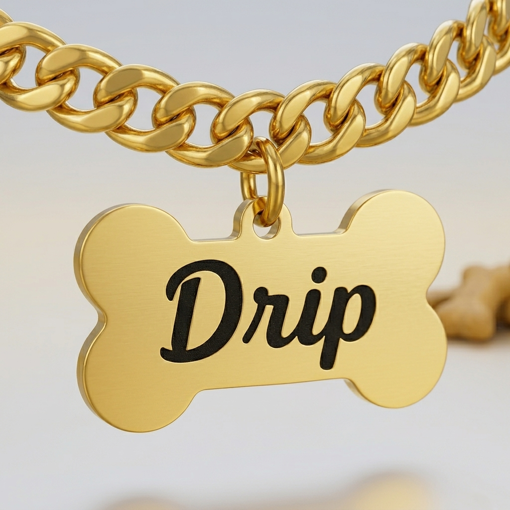 Carved Bone Name Chain