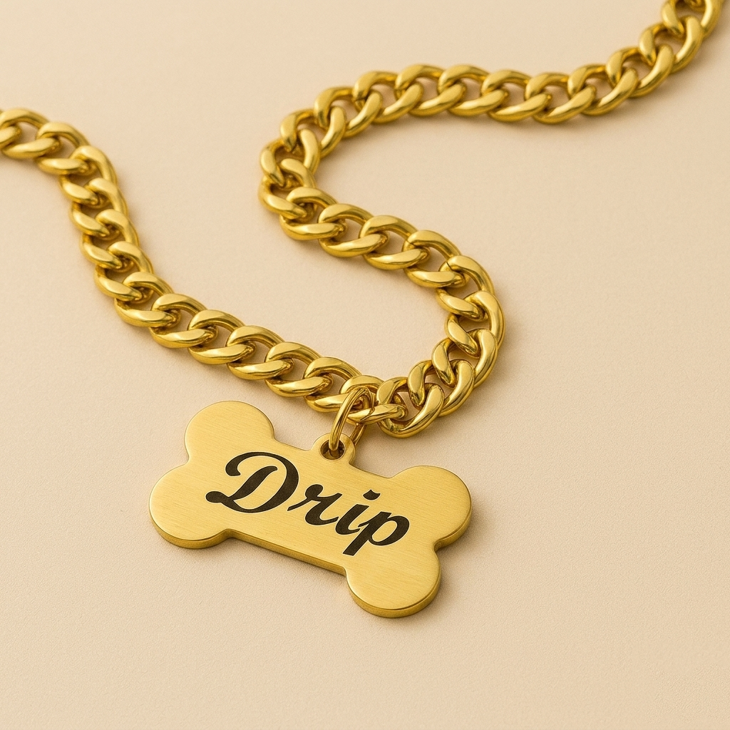 Carved Bone Name Chain