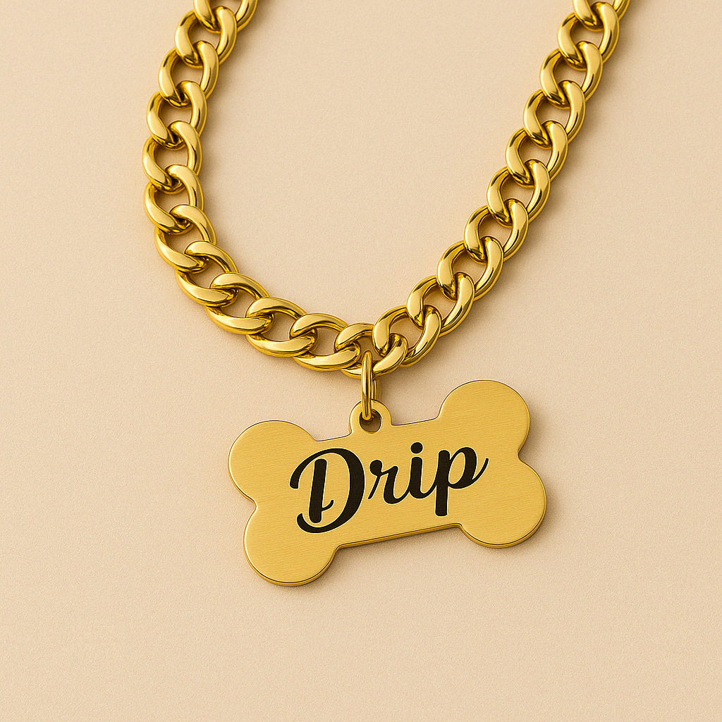 Carved Bone Name Chain