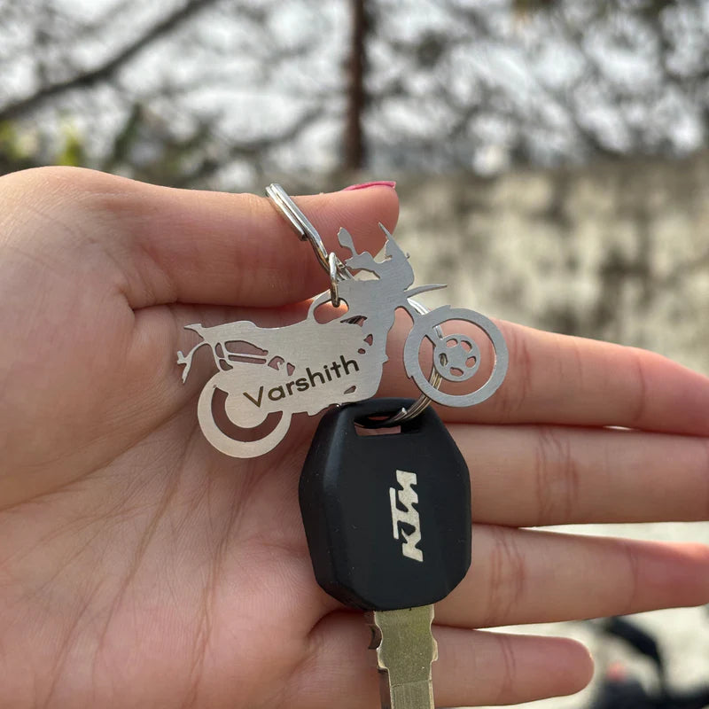 Personalised Bike Keychain