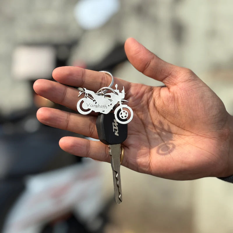 Personalised Bike Keychain