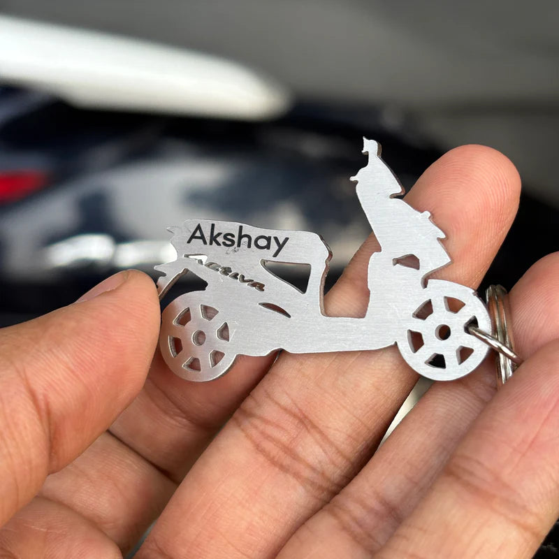 Personalised Bike Keychain