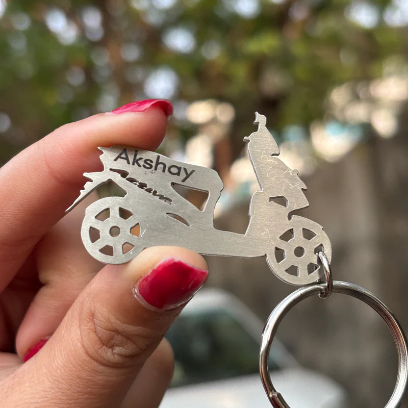 Personalised Bike Keychain