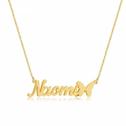 Personalized Butterfly Name Necklace