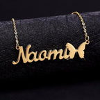 Personalized Butterfly Name Necklace