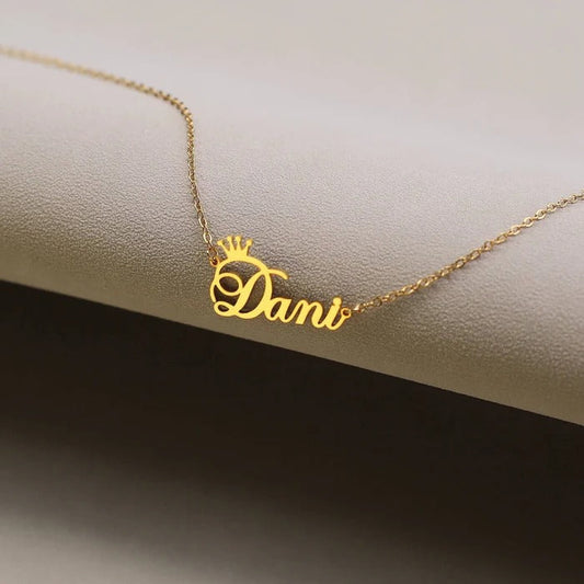 Personalized Crown Name Necklace