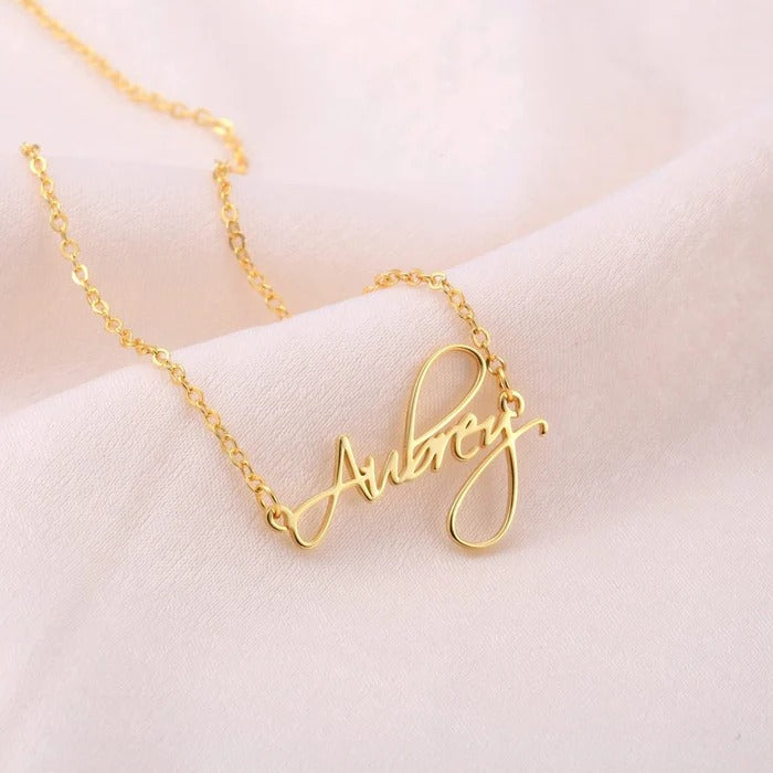 Personalized Curlicue Name Necklace