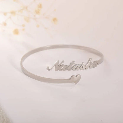 Personalized Heart Name Bracelet