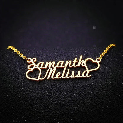 Personalized Love Heart Name Necklace