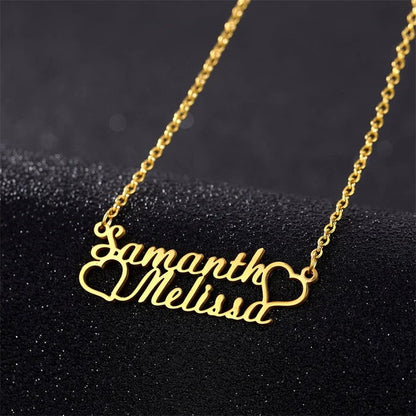 Personalized Love Heart Name Necklace