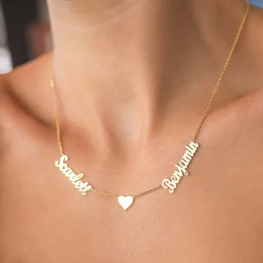 Personalized Small Heart Name Necklace