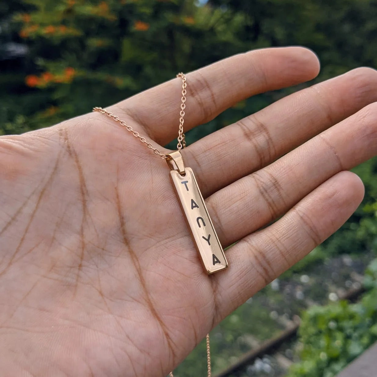 Reversible Tag Necklace