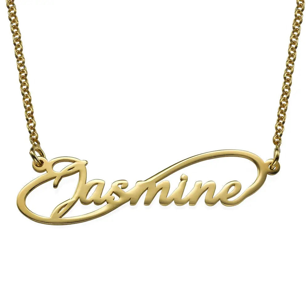 Infinity line Name Necklace