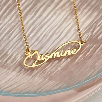 Infinity line Name Necklace